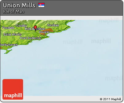 Physical Panoramic Map of Union Mills