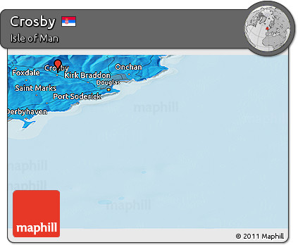 Political Panoramic Map of Crosby