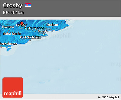 Political Panoramic Map of Crosby