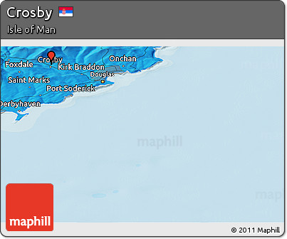 Political Panoramic Map of Crosby