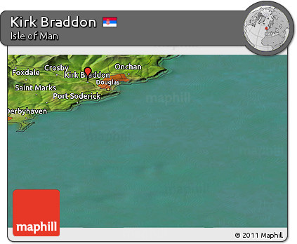 Satellite Panoramic Map of Kirk Braddon