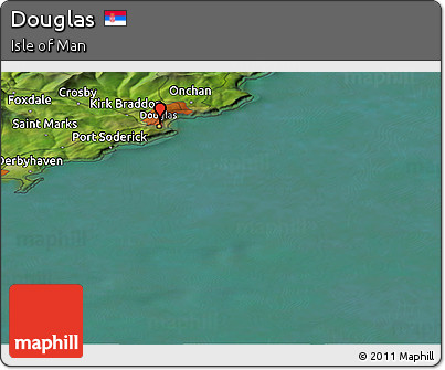 Satellite Panoramic Map of Douglas