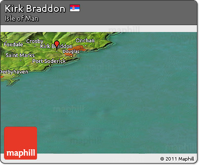 Satellite Panoramic Map of Kirk Braddon