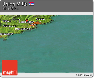 Satellite Panoramic Map of Union Mills
