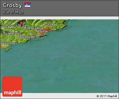 Satellite Panoramic Map of Crosby