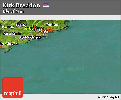 Satellite Panoramic Map of Kirk Braddon