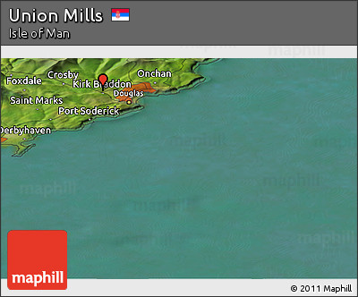 Satellite Panoramic Map of Union Mills