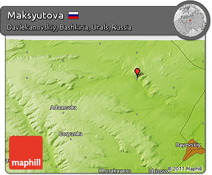 Physical 3D Map of Maksyutova