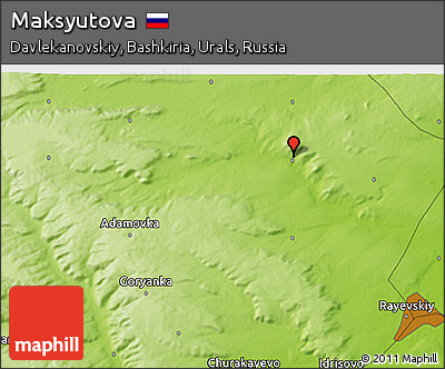 Physical 3D Map of Maksyutova