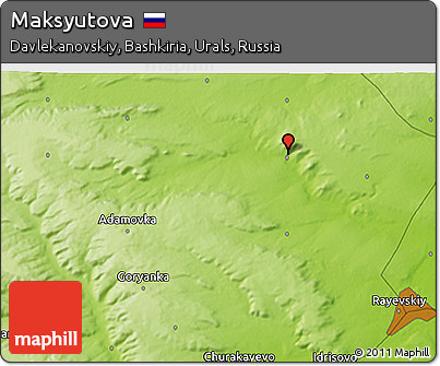 Physical 3D Map of Maksyutova