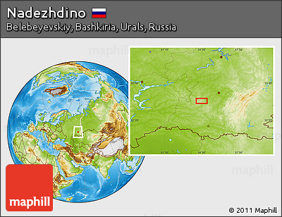 Physical Location Map of Nadezhdino