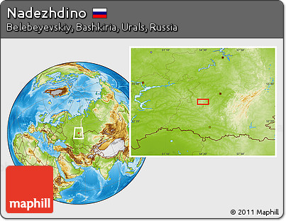 Physical Location Map of Nadezhdino
