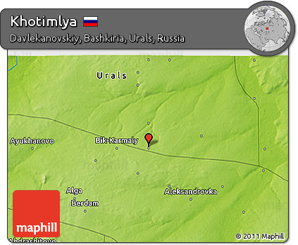 Physical 3D Map of Khotimlya