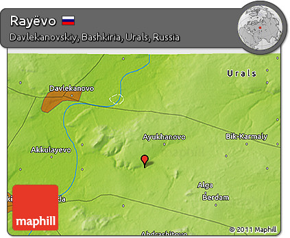 Physical 3D Map of Rayëvo