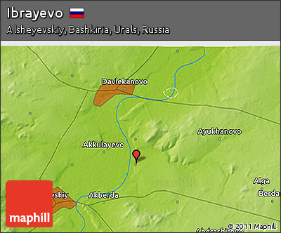 Physical 3D Map of Ibrayevo