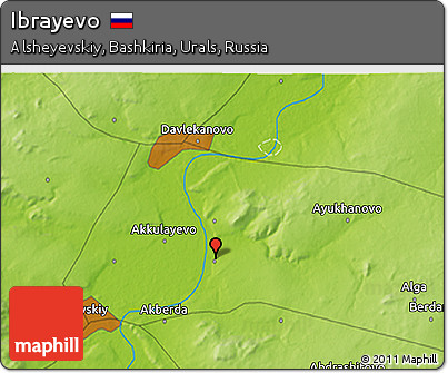 Physical 3D Map of Ibrayevo