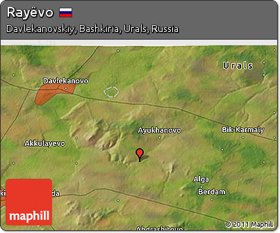 Satellite 3D Map of Rayëvo