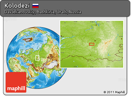 Physical Location Map of Kolodezi