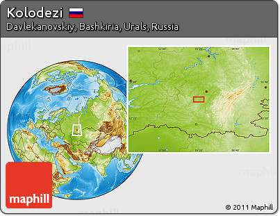 Physical Location Map of Kolodezi