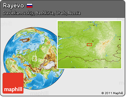 Physical Location Map of Rayëvo