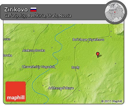 Physical 3D Map of Zirikovo