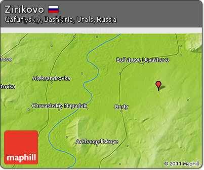 Physical 3D Map of Zirikovo