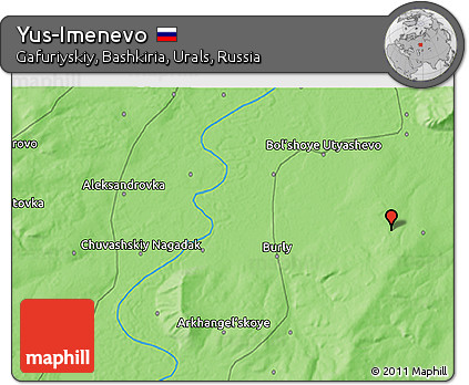 Political 3D Map of Yus-Imenevo