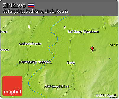 Physical Map of Zirikovo