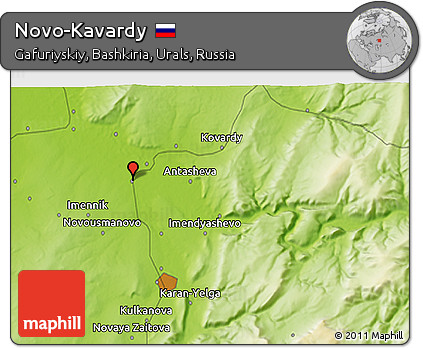 Physical 3D Map of Novo-Kavardy