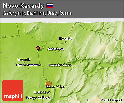 Physical 3D Map of Novo-Kavardy
