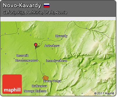 Physical 3D Map of Novo-Kavardy