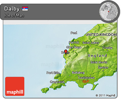Physical 3D Map of Dalby