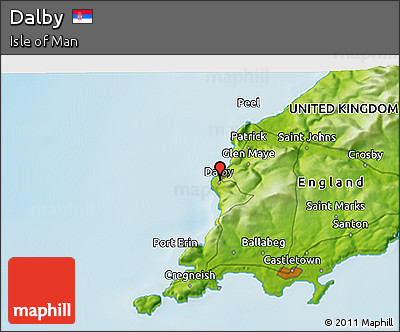 Physical 3D Map of Dalby