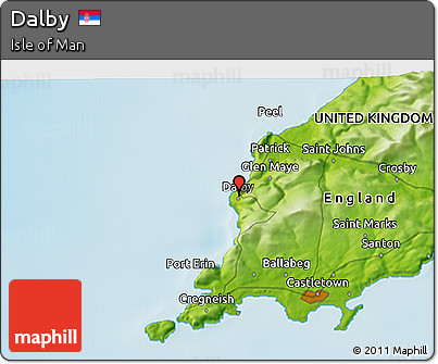 Physical 3D Map of Dalby