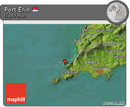 Satellite 3D Map of Port Erin