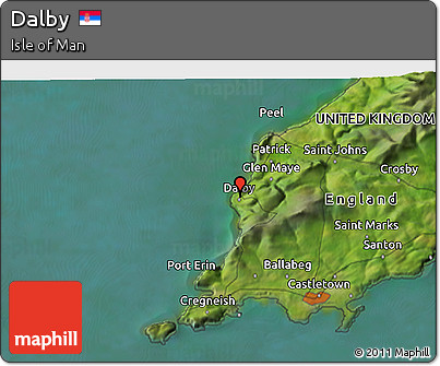 Satellite 3D Map of Dalby