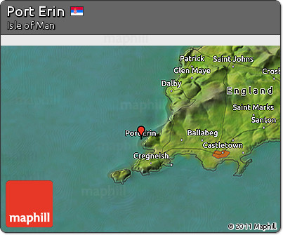 Satellite 3D Map of Port Erin