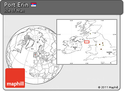 Blank Location Map of Port Erin