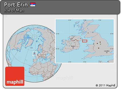 Gray Location Map of Port Erin