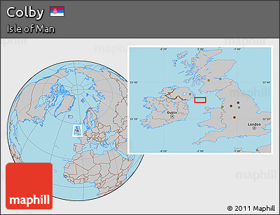 Gray Location Map of Colby