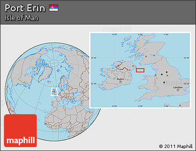 Gray Location Map of Port Erin