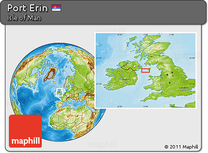 Physical Location Map of Port Erin