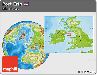 Physical Location Map of Port Erin