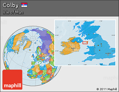 Political Location Map of Colby
