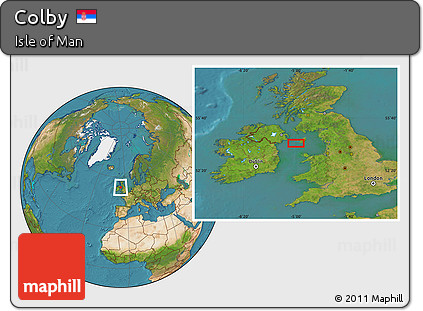 Satellite Location Map of Colby