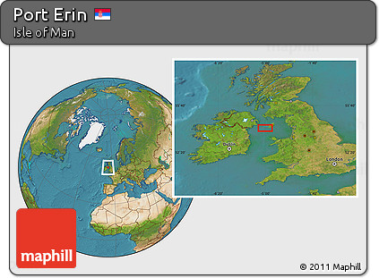 Satellite Location Map of Port Erin