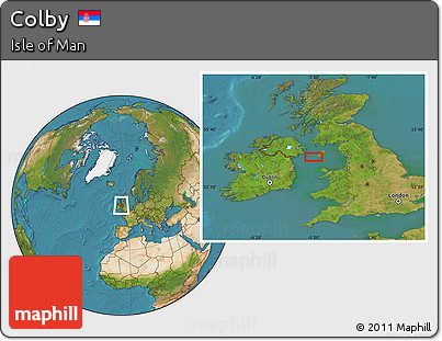 Satellite Location Map of Colby