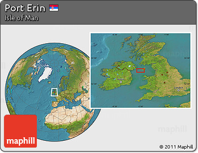 Satellite Location Map of Port Erin