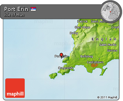 Physical Map of Port Erin
