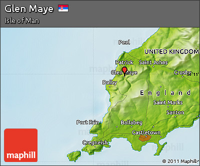 Physical Map of Glen Maye
